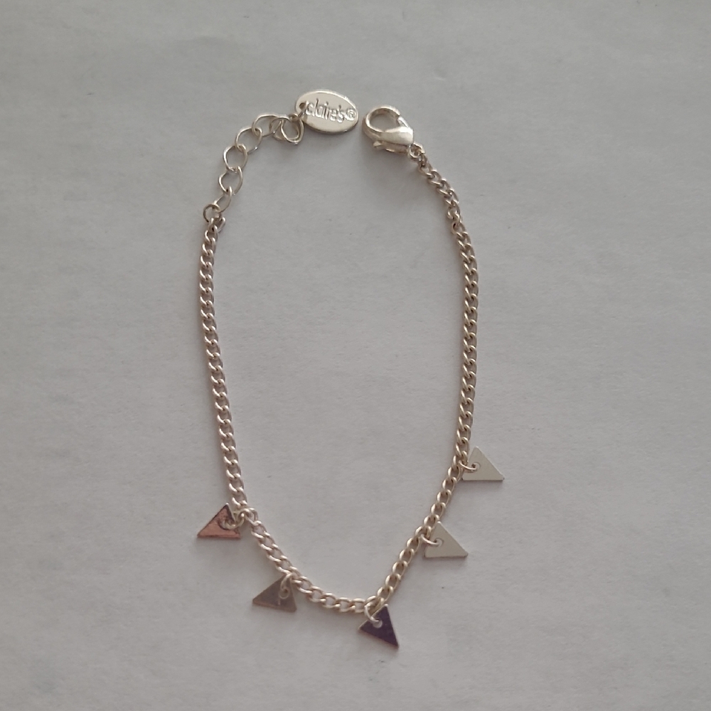 Claire's Gold Bracelet with Triangle Charms